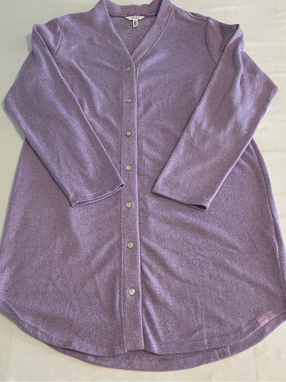 Martha Stewart Lavender Button-Front sleep shirt